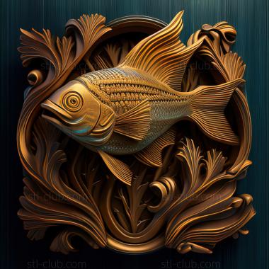 3D model st Golden sturisoma fish (STL)